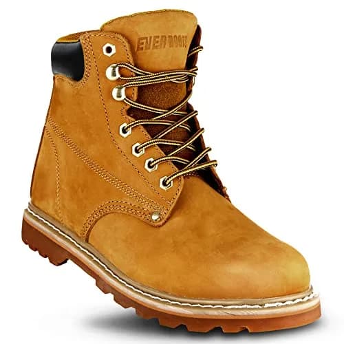 Ever Boots Tank Men's Soft Toe Oil Full Grain Leather Work Boots 6 D(M) Ankle TAN | Durable Construction thumbnail 1