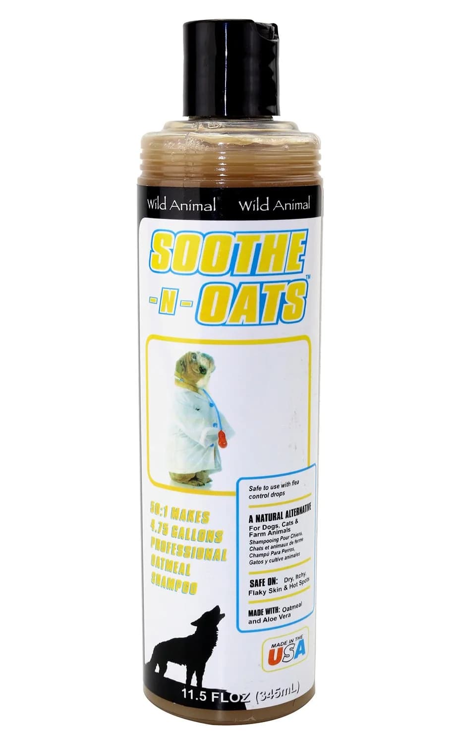 Wild Animal Soothe-n-Oats 50:1 Shampoo 11.7 fl. oz. | Gentle, High-Concentrate Pet & Animal Cleaner - main product image