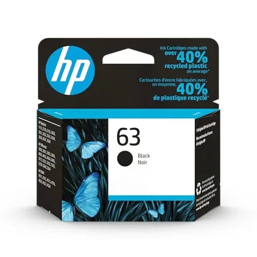 HP 63XL / 65XL Black High-Yield Ink Cartridge | Fade-Resistant Documents — 170 Pages