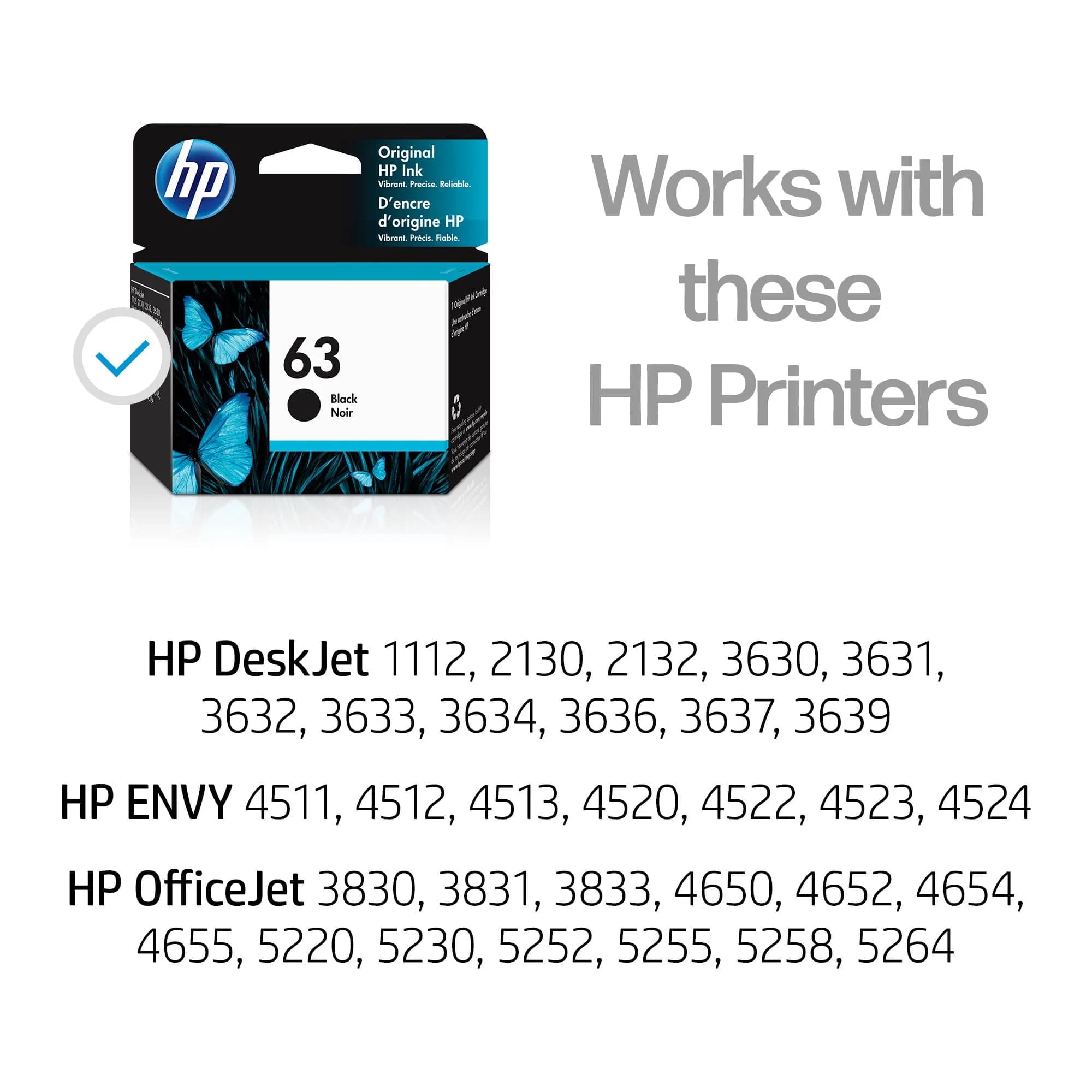 HP 63XL Black High-Yield Ink Cartridge (170 Pages) | Fade-Resistant Documents - view 2