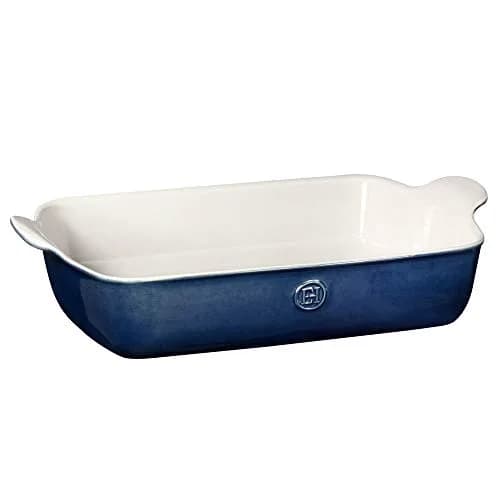 Emile Henry Modern Classics 13" x 9" Ceramic Rectangular Baker, Twilight | Versatile oven-safe bakeware for family recipes thumbnail 1