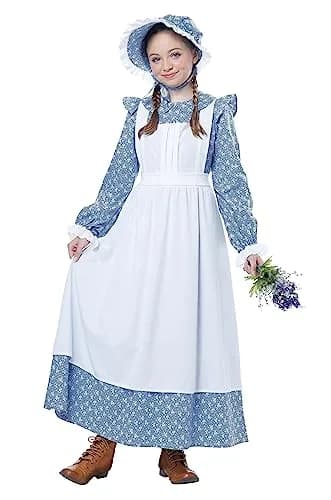 California Costumes Child Pioneer Girl Costume XS | 19th Century Western Frontier Dress with Bonnet thumbnail 1