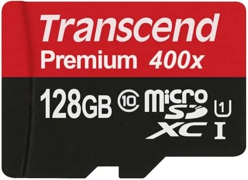 Transcend 128GB MicroSDXC Class10 UHS-1 Memory Card with Adapter 45 MB/s | Smooth Full HD Video & App Performance thumbnail 1