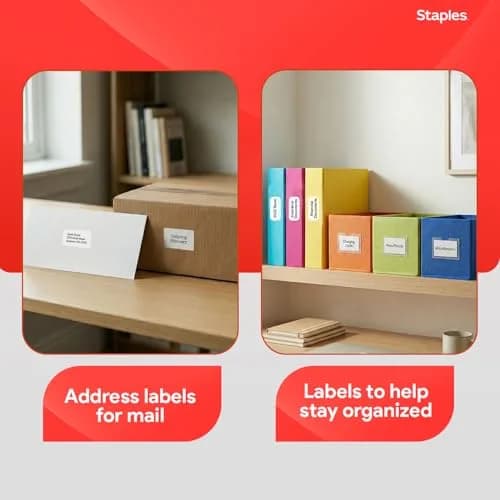 Staples Address Labels 1x2.625 Inch White | Laser & Inkjet Compatible, 750 Labels thumbnail 5