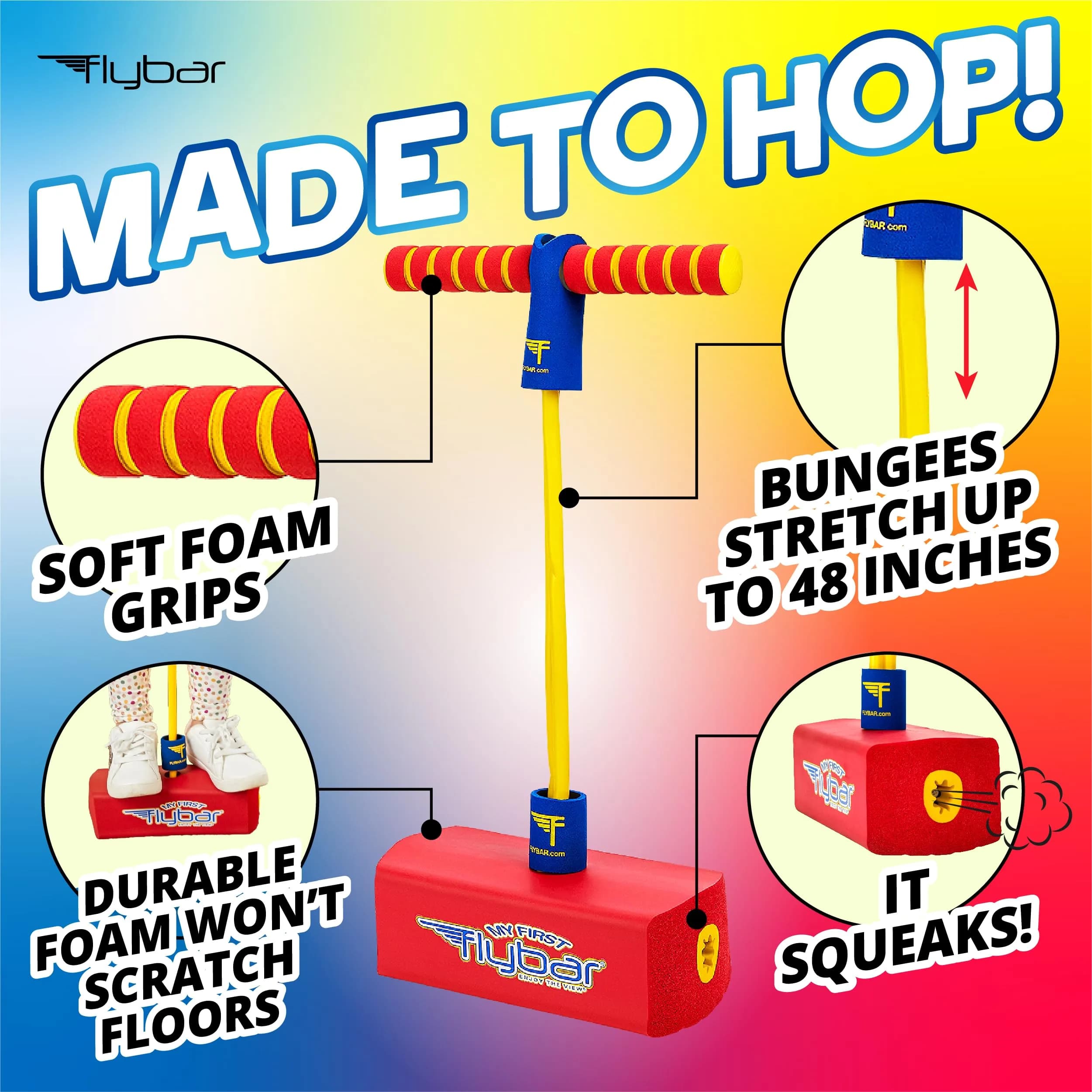 Flybar My First Foam Pogo Jumper for Kids | Ages 3+ Toddler Toy - view 2