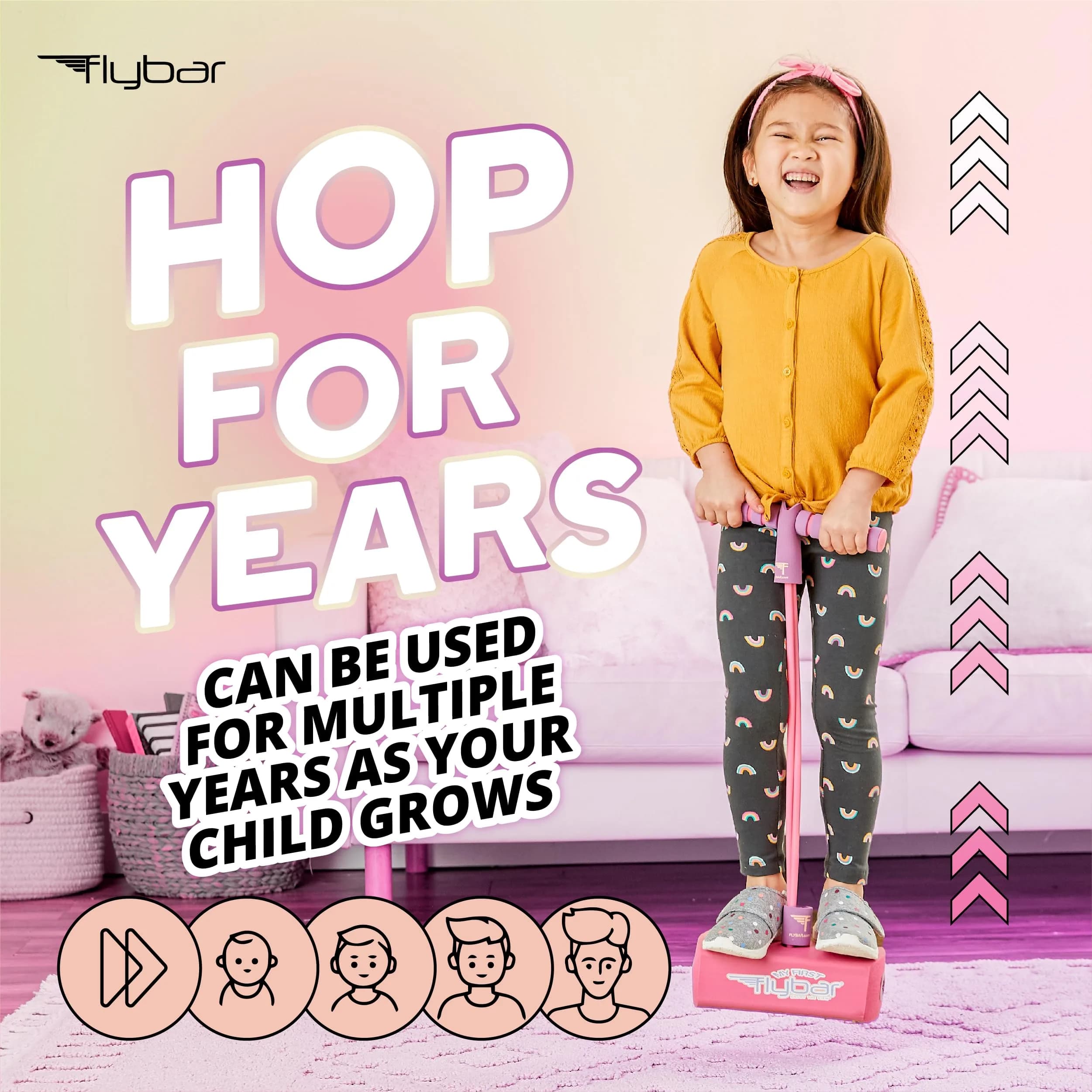 Flybar My First Foam Pogo Jumper for Kids Ages 3+ | Safe & Durable Indoor/Outdoor Toy - Pink - view 6