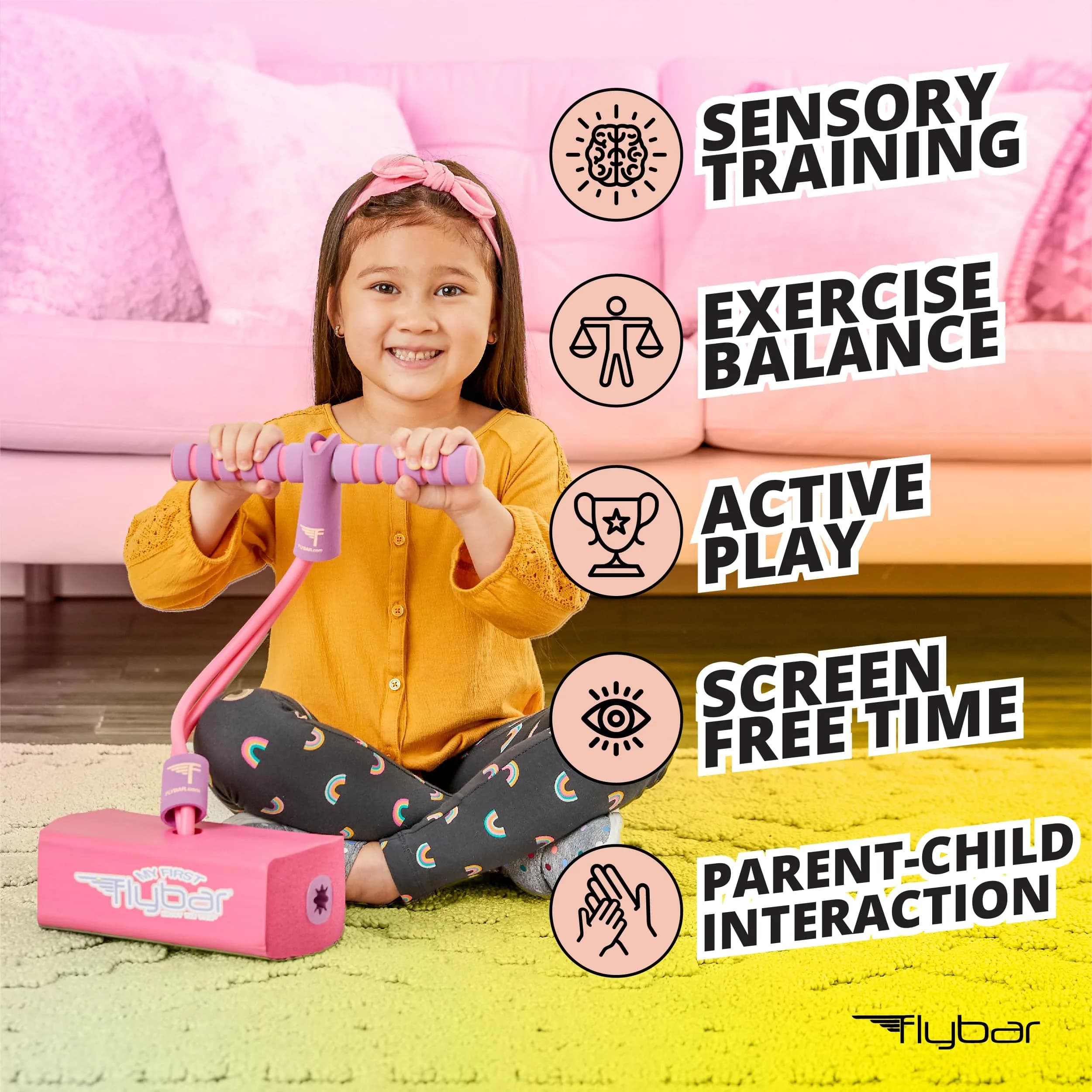 Flybar My First Foam Pogo Jumper for Kids Ages 3+ | Safe & Durable Indoor/Outdoor Toy - Pink - view 3