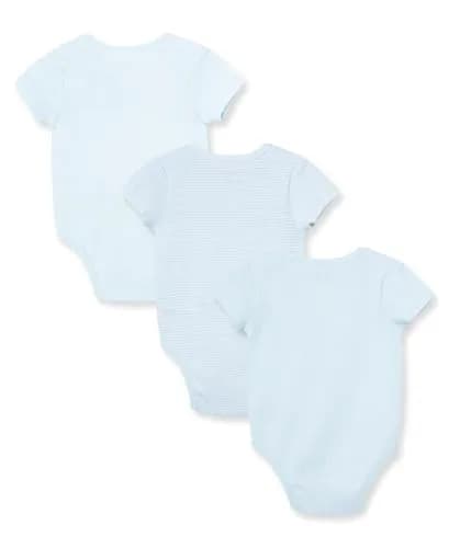 Little Me Baby-Boys Bodysuit 3 Pack | Soft Cotton, Newborn to 9M thumbnail 2