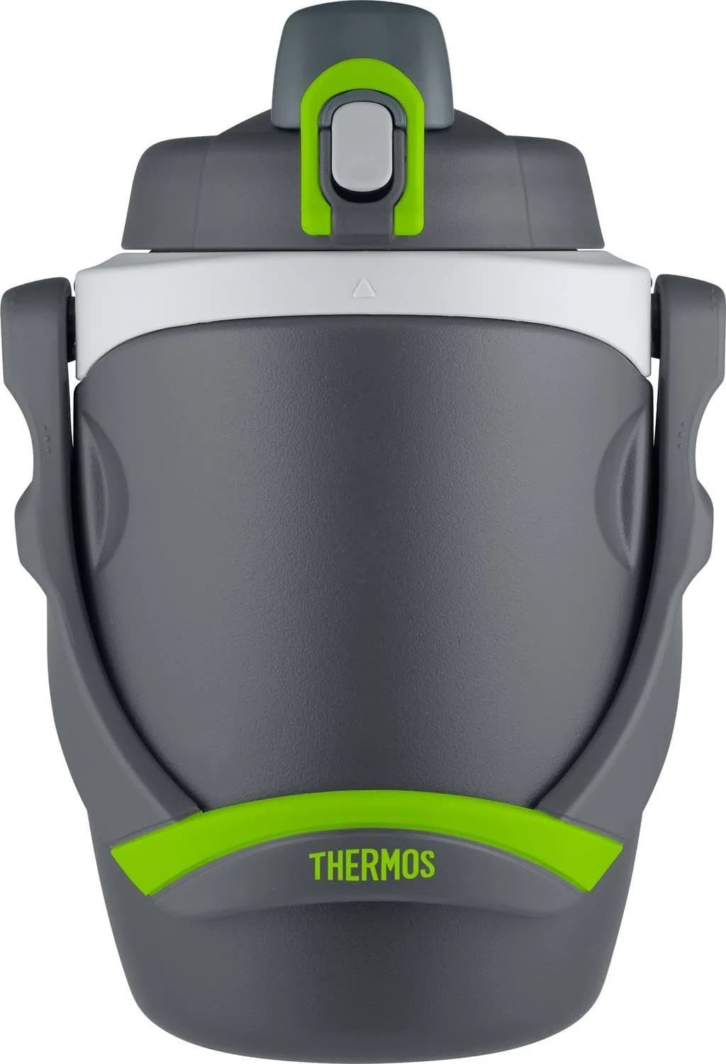 Thermos 64 oz Hydration Bottle with Flip‑Up Spout, Foam Insulation, Carry Handle & Locking Lid | Half-Gallon Water Jug for Sports & Outdoors — Charcoal