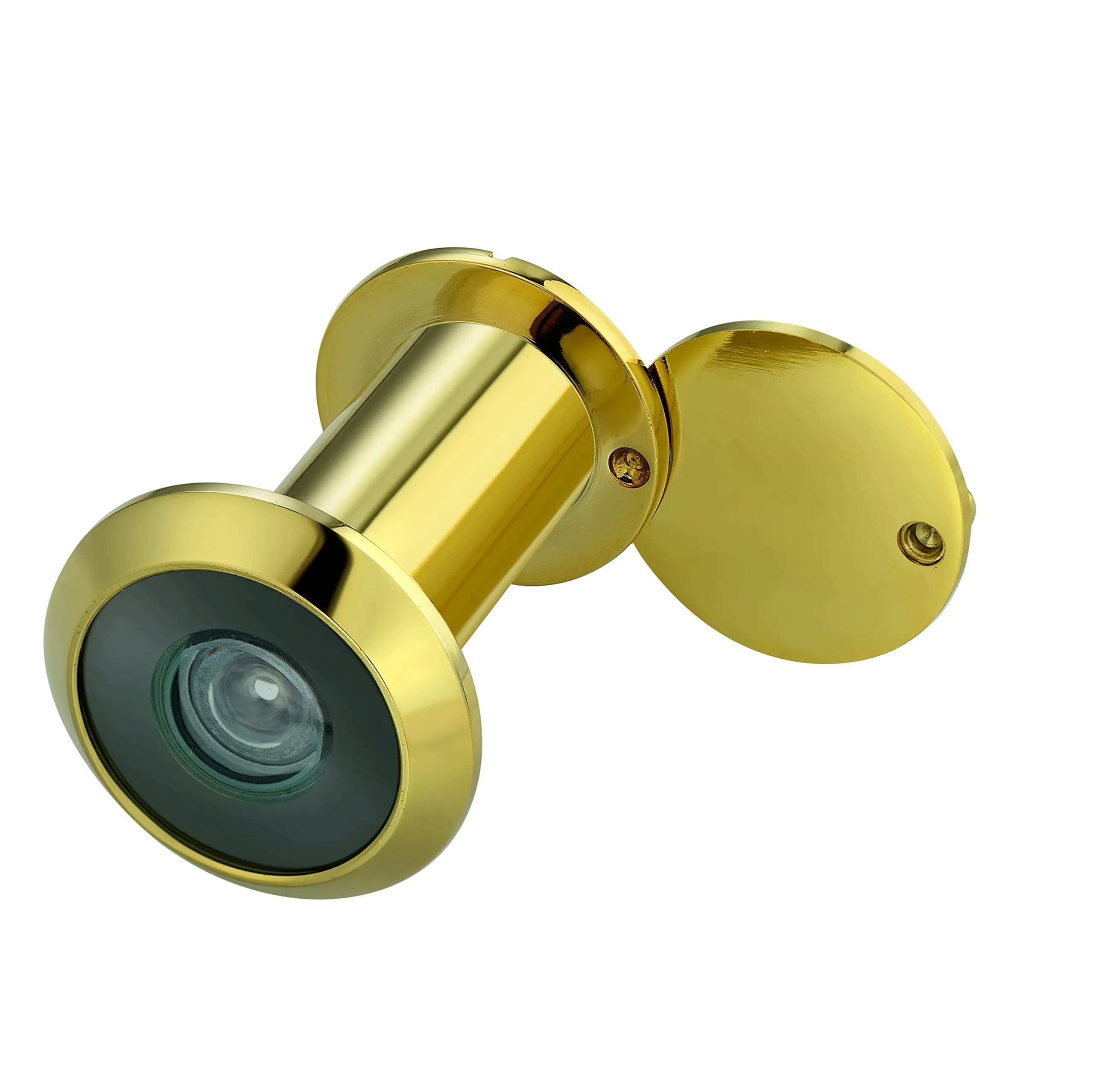 TOGU TG2814YG-PVD Gold Solid Brass Door Viewer Peephole with Privacy Cover | 220-Degree View, UL Listed — Polished Gold