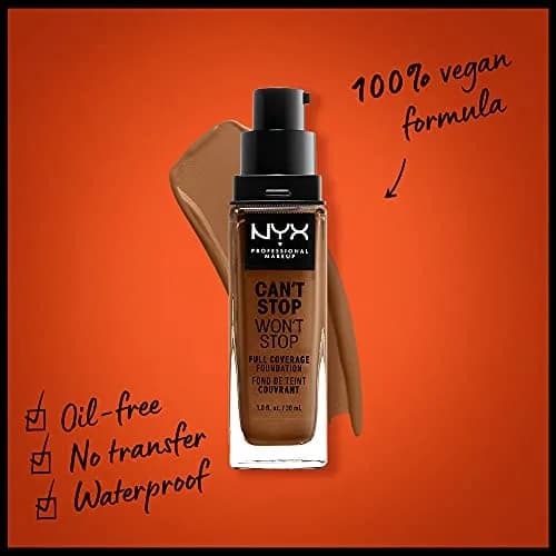 NYX PROFESSIONAL MAKEUP Can't Stop Won't Stop Foundation 1.3 fl oz (38 ml) | Full Coverage Matte Finish thumbnail 2
