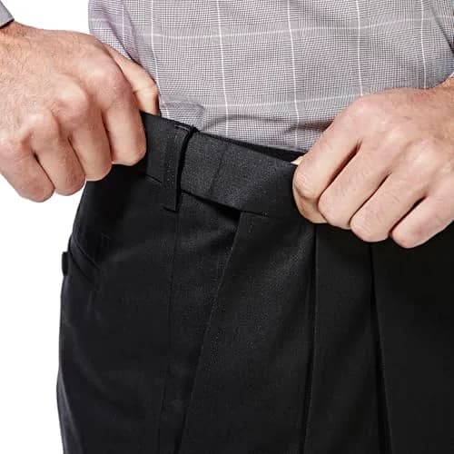 Haggar Men's Classic Fit Premium No Iron Khaki Pleated Pant | Stretch Cotton Blend, Hidden Expandable Waistband, Business Casual thumbnail 2