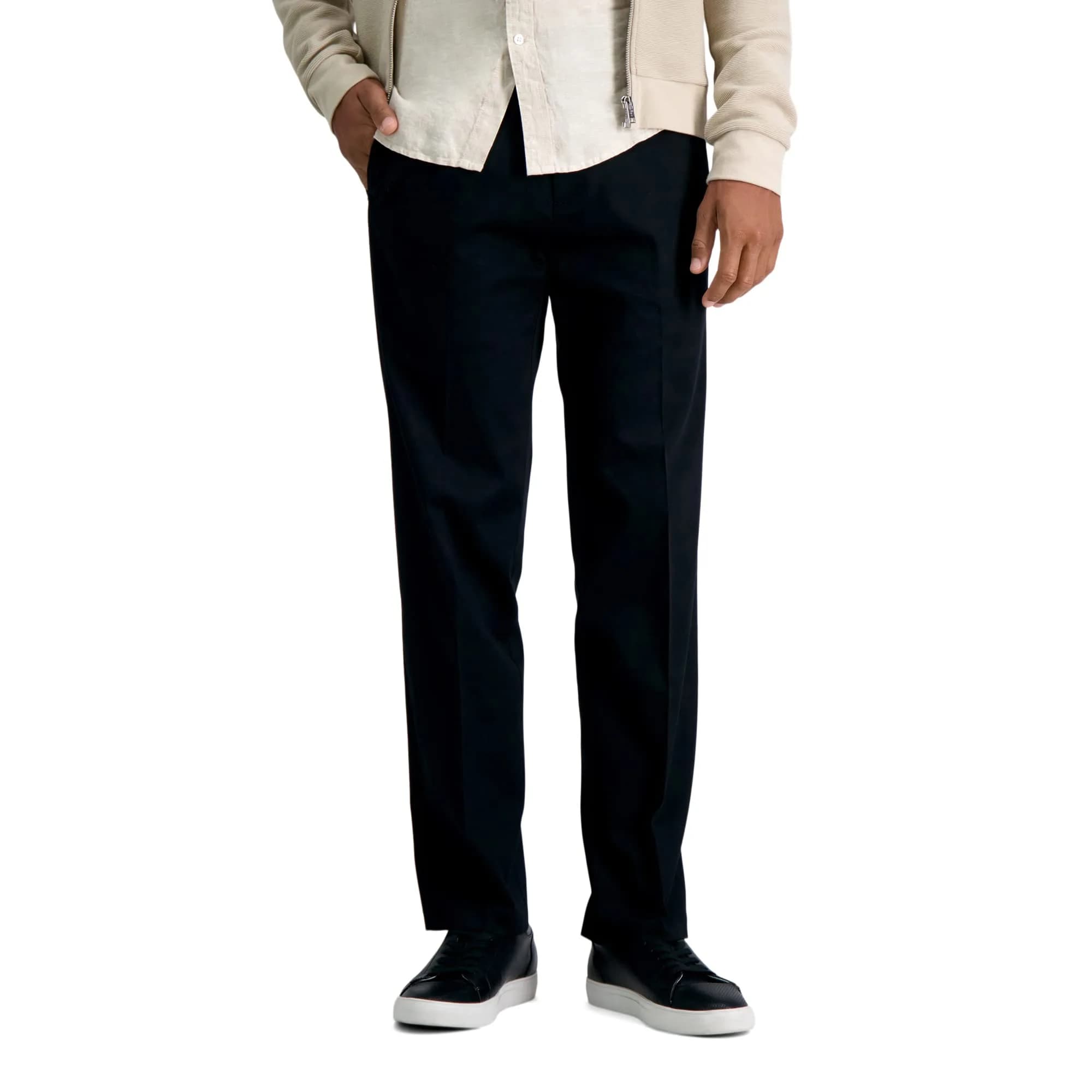 Haggar Men's Straight Fit Premium No Iron Khaki Pant 38W 29L | Classic Business Casual Comfort