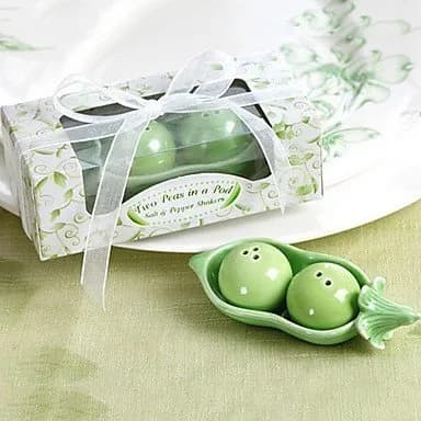 DazzyD XPC-1201 Two Peas in a Pod Salt and Pepper Shakers | Cylindrical Plastic Set - main product image