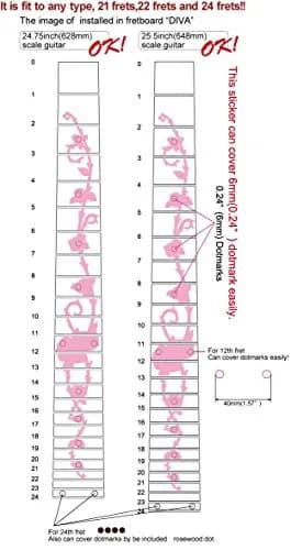 Inlaystickers Gypsy Rose Guitar Inlay Sticker | Real Shell Inlay for Acoustic & Classical Guitars thumbnail 6