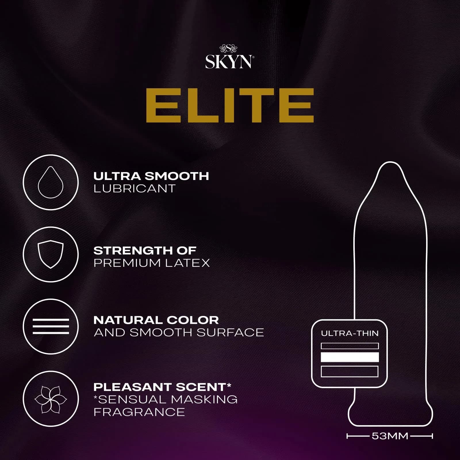SKYN Elite Ultra-Thin Lubricated Latex-Free Condoms 10 Count (10 Count) - view 3