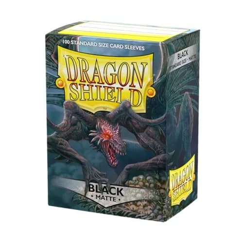 Dragon Shield Standard Size Matte Sleeves 100 CT Clear | Card Protection for Pokemon, MTG — Black