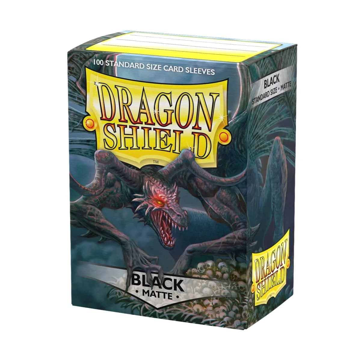 Dragon Shield Standard Size Matte Card Sleeves 100 CT Black | Smooth & Tough Premium TCG Sleeves - main product image