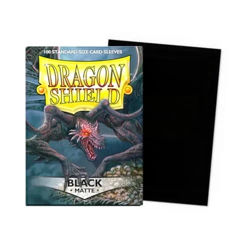 Dragon Shield Standard Size Matte Card Sleeves 100 CT Black | Smooth & Tough Premium TCG Sleeves thumbnail 2