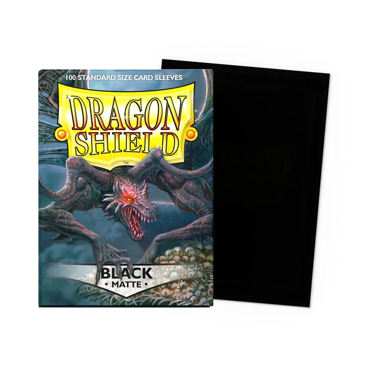 Dragon Shield Standard Size Matte Card Sleeves 100 CT Black | Smooth & Tough Premium TCG Sleeves - view 2