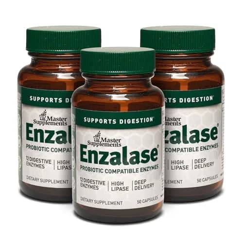 ENZALASE Probiotic Enzymes 50 Capsules | Digestive Boost & Gas Relief, Gluten Free, 150 Servings thumbnail 1