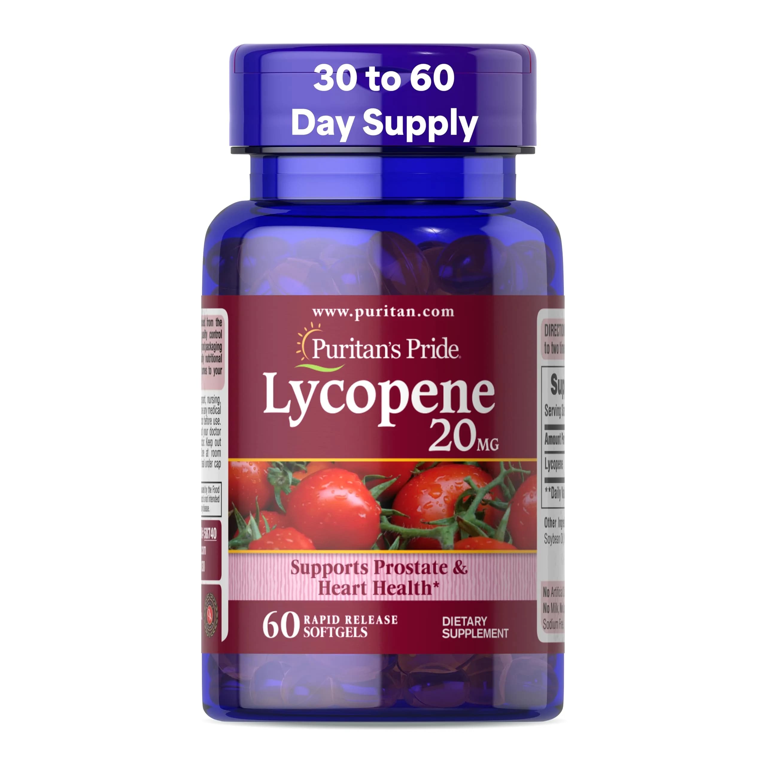 Puritan's Pride Lycopene 20mg | Powerful Antioxidant & Prostate Support (70-120 chars)