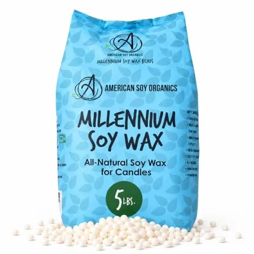 American Soy Organics Millennium Soy Wax Beads 5 lbs | Paraffin-Free Candle Wax for Home & Small Batch Crafts thumbnail 1