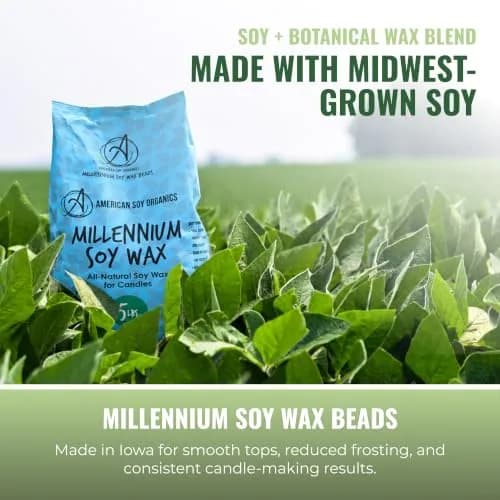 American Soy Organics Millennium Soy Wax Beads 5 lbs | Paraffin-Free Candle Wax for Home & Small Batch Crafts thumbnail 5