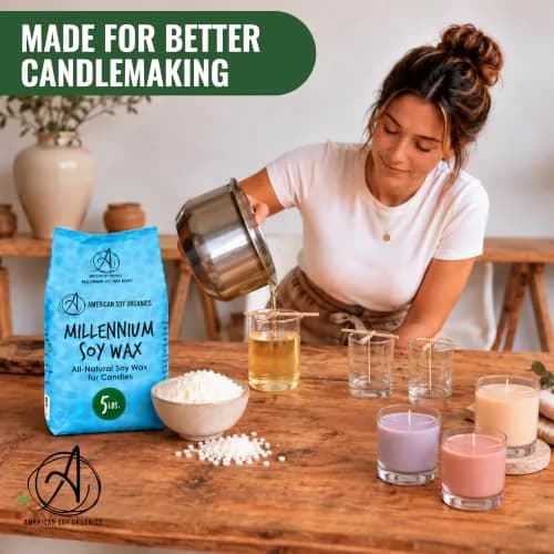 American Soy Organics Millennium Soy Wax Beads 5 lbs | Paraffin-Free Candle Wax for Home & Small Batch Crafts thumbnail 8