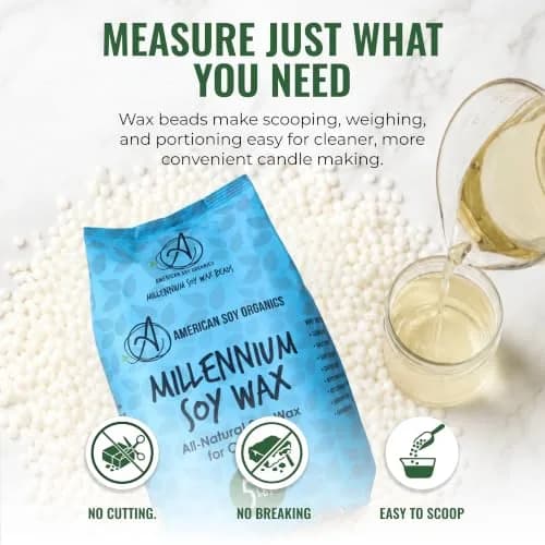 American Soy Organics Millennium Soy Wax Beads 5 lbs | Paraffin-Free Candle Wax for Home & Small Batch Crafts thumbnail 3