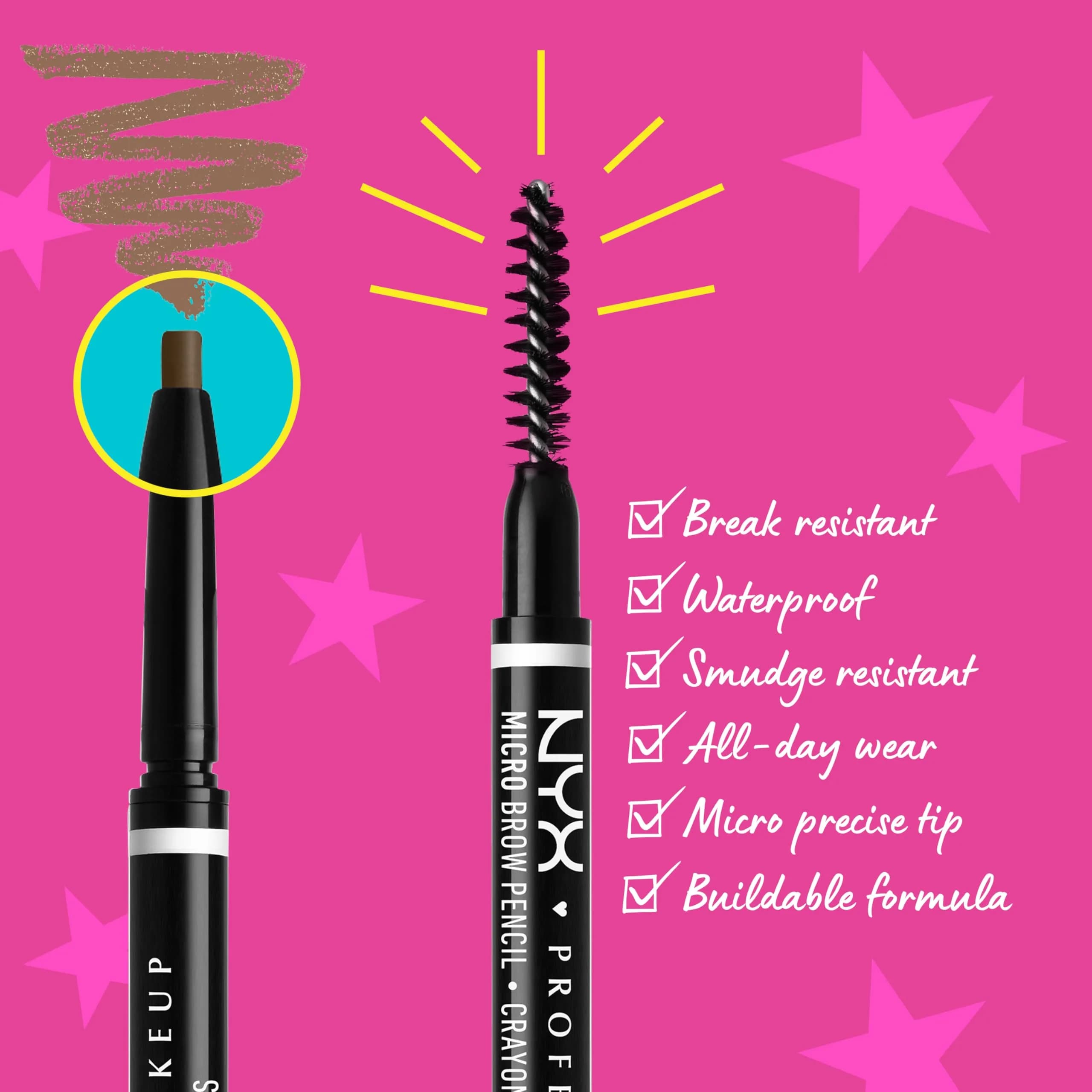 NYX PROFESSIONAL MAKEUP Micro Brow Pencil, Precise Eyebrow Pencil - Espresso | Natural Fill & Definition - view 2