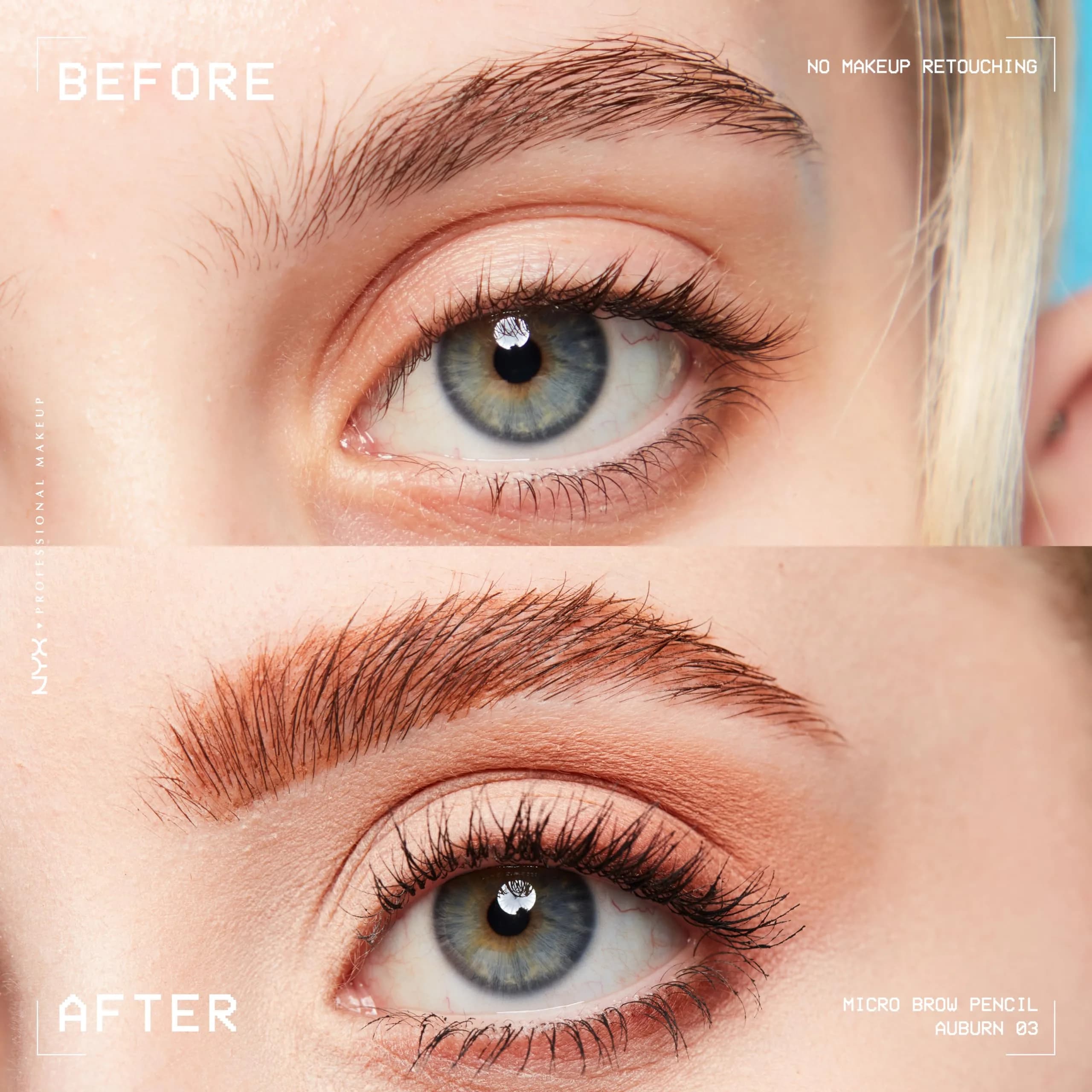 NYX PROFESSIONAL MAKEUP Micro Brow Pencil, Precise Eyebrow Pencil - Auburn | Natural Fill & Define - view 3