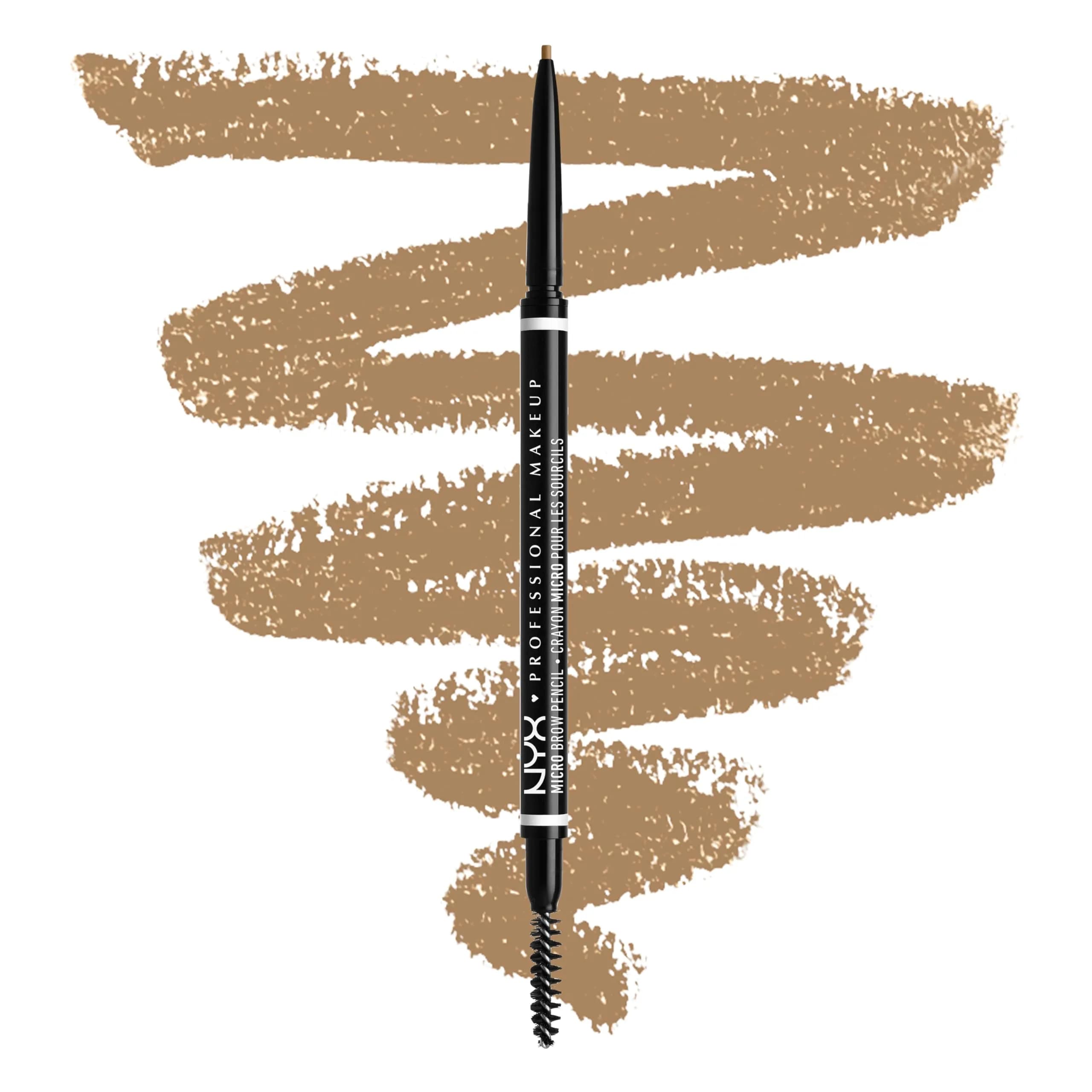 NYX PROFESSIONAL MAKEUP Micro Brow Pencil, Precise Tip, Waterproof, Vegan Eyebrow Pencil - Blonde (0.003 oz / 0.085 g) | Natural Fill for Sparse Brows