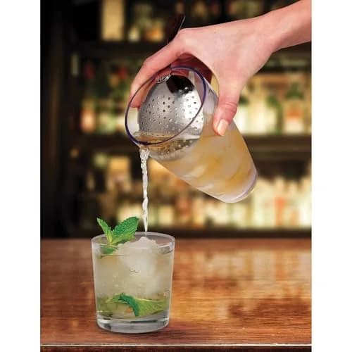 HIC Kitchen Bar Julep Bar Strainer, 18/8 Stainless Steel | Effective Cocktail Straining Tool thumbnail 4