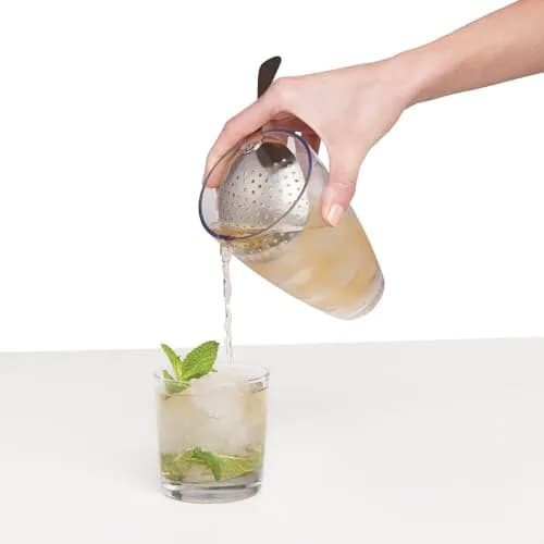 HIC Kitchen Bar Julep Bar Strainer, 18/8 Stainless Steel | Effective Cocktail Straining Tool thumbnail 2