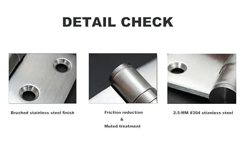 TOGU Brushed Nickel Door Hinge 4" x 3" | Heavy Duty Stainless Steel (70-120 chars) thumbnail 6
