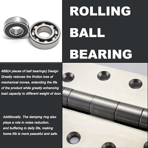 TOGU Brushed Nickel Door Hinge 4" x 3" | Heavy Duty Stainless Steel (70-120 chars) thumbnail 3