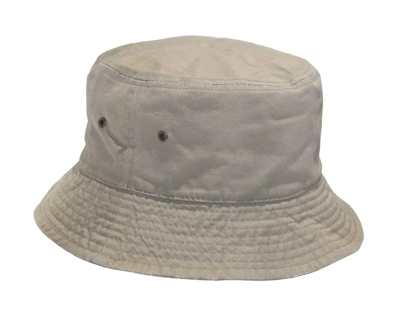 Newhattan Short Brim Visor Cotton Bucket Sun Hat Khaki Large/X-Large | Lightweight, breathable & foldable for outdoor sun protection