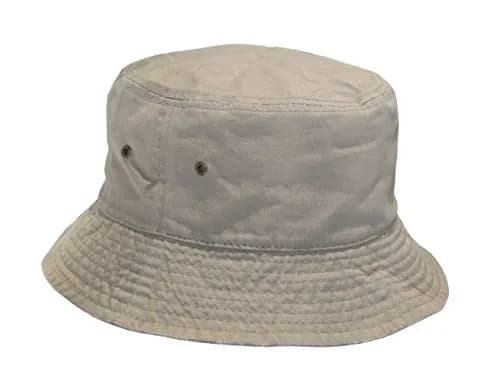 Newhattan Short Brim Visor Cotton Bucket Sun Hat Khaki Large/X-Large | Lightweight, breathable & foldable for outdoor sun protection thumbnail 1