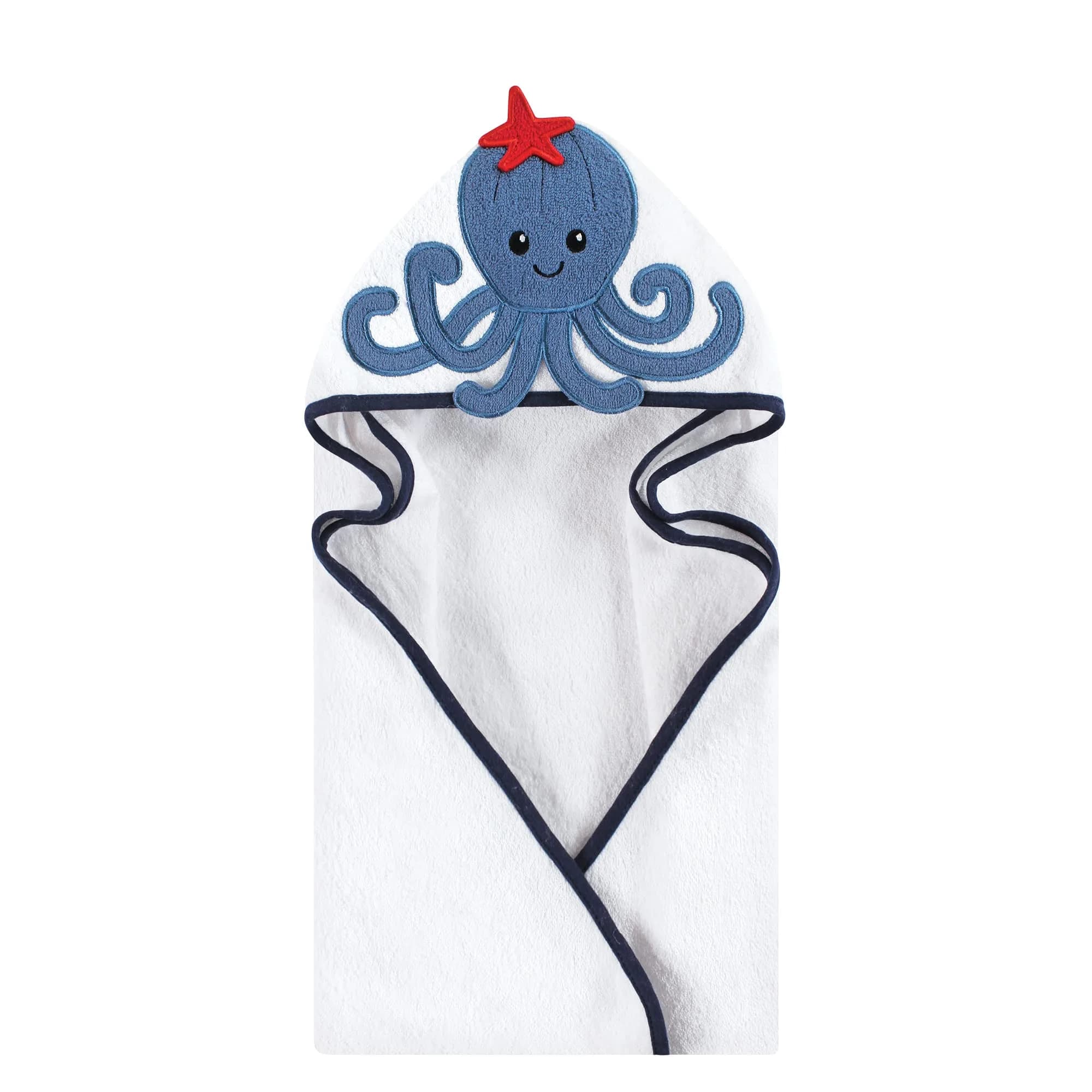 Hudson Baby Unisex Baby Cotton Animal Face Hooded Towel, Octopus | 30x30 inch, Soft & Absorbent
