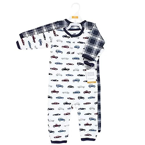Hudson Baby Unisex Baby Premium Quilted Coveralls Cars 6-9 Months | Cozy, Durable Cotton thumbnail 2