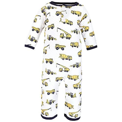 Hudson Baby Unisex Baby Premium Quilted Coveralls Construction 3-6 Months | Cozy All-Day Wear thumbnail 3