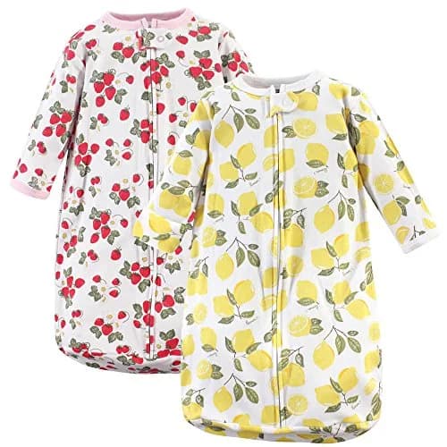 Hudson Baby Strawberry Lemon Cotton Long-Sleeve Wearable Sleep Sack | Safe Baby Sleepwear thumbnail 1