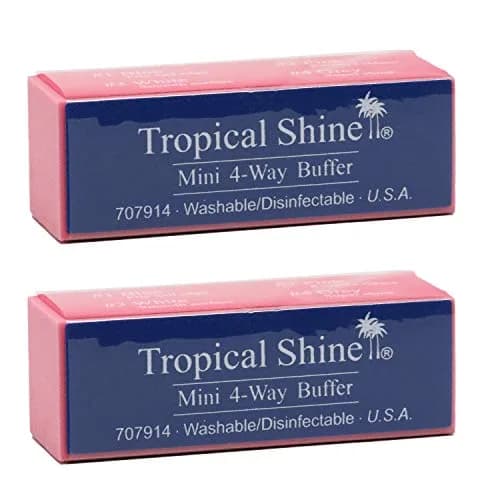 Tropical Shine Mini 4 Way Buffer Block (2 Pack) | Professional Nail Shaping, Smoothing, and Polishing Tool thumbnail 1