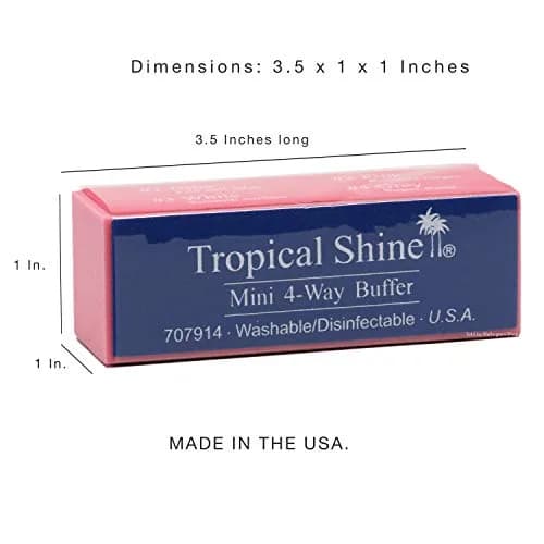 Tropical Shine Mini 4 Way Buffer Block (2 Pack) | Professional Nail Shaping, Smoothing, and Polishing Tool thumbnail 5