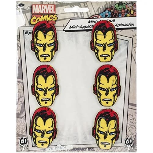 C&D Visionary Marvel Comics Retro Iron Man 2" Embroidered Patch Set | Iron-On or Sew for Garments thumbnail 1