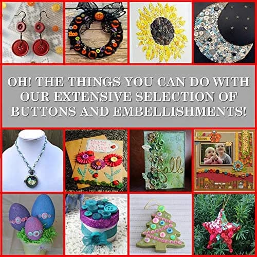 Buttons Galore and More Tiny & Micro Collection – 35 Pcs | Assorted Color & Size for Crafts & Sewing thumbnail 3
