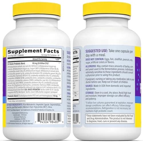 InnovixLabs Multi Strain Probiotics 50 Billion CFU | 31 Probiotic Strains + Prebiotic Fiber thumbnail 8