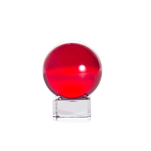 LONGWIN 40mm (1.6 inch) Solid Fengshui Crystal Ball | Red, Lead-Free, Meditation & Decor thumbnail 1