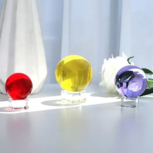 LONGWIN 40mm (1.6 inch) Solid Fengshui Crystal Ball | Red, Lead-Free, Meditation & Decor thumbnail 6